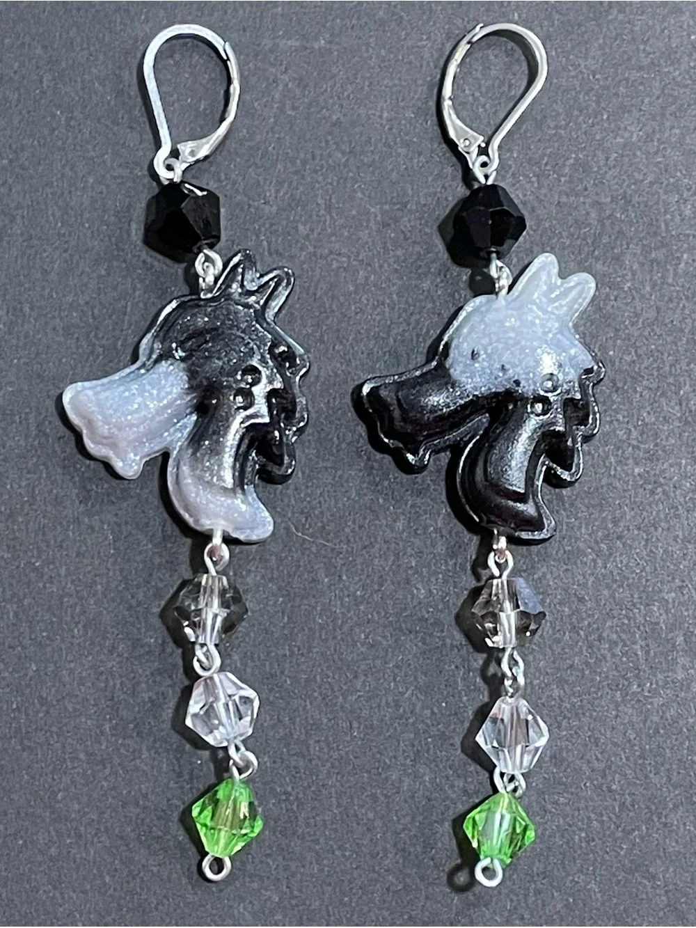Twisted Wonderland Inspired Groovy Candy Earrings Malleus Draconia (Nightmare)